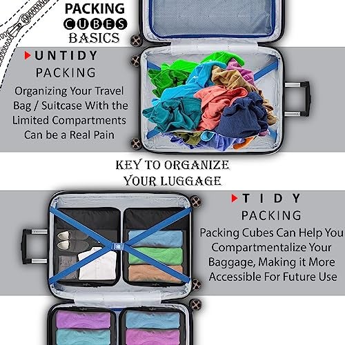 OxbOw Travel Organizer Pouch, Packing Cubes For Travel, Cloth Organizer For Travel, Suitcase Organizer For Travelling, Packing Bags For Travelling (Black, Large- Pack of 4) - Image 5