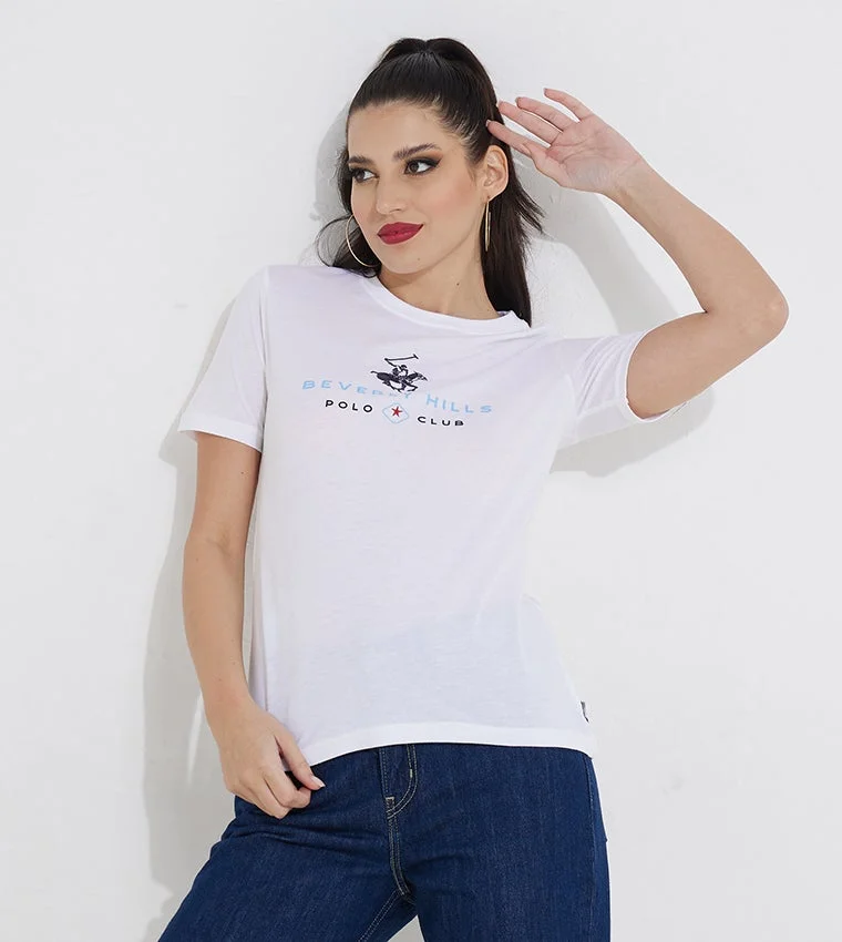 Logo Print Collar Short Sleeve T-shirt