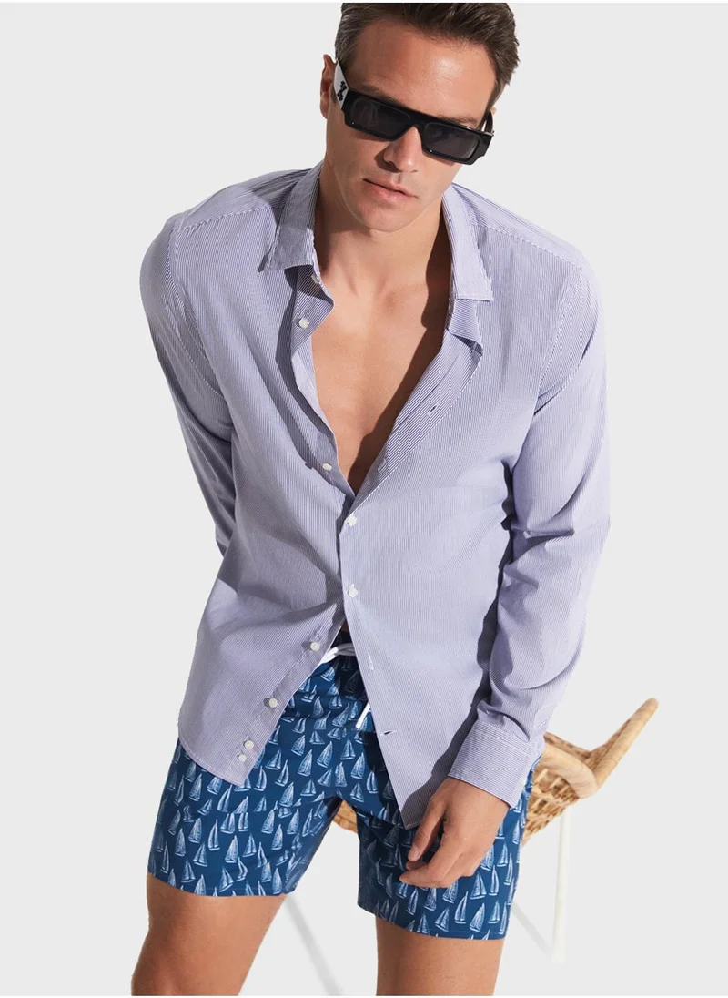 JUNE Patterned Swim Shorts