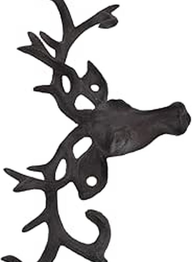 Vintage Cast Iron Bull Head Wall Hook Coat Towel Hanger For Kitchen Home - Image 1