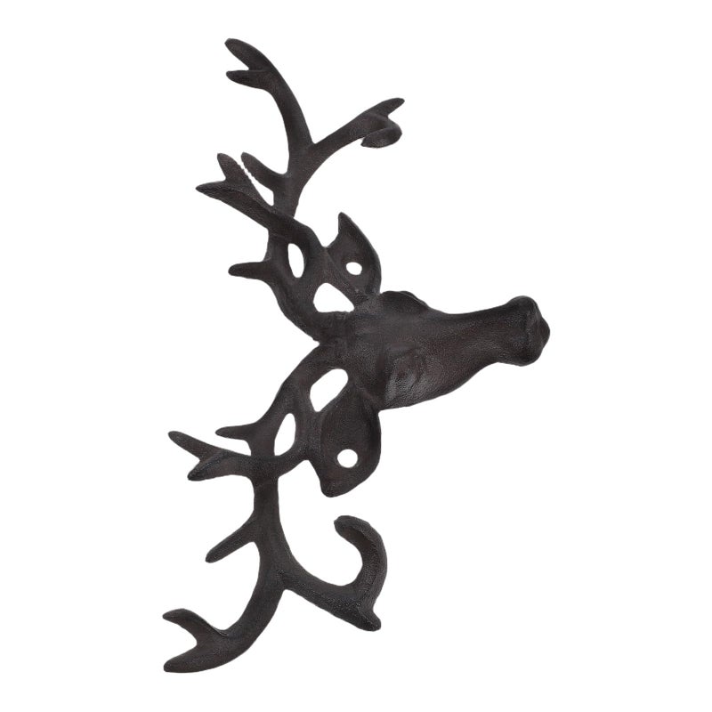 Vintage Cast Iron Bull Head Wall Hook Coat Towel Hanger For Kitchen Home - Image 2