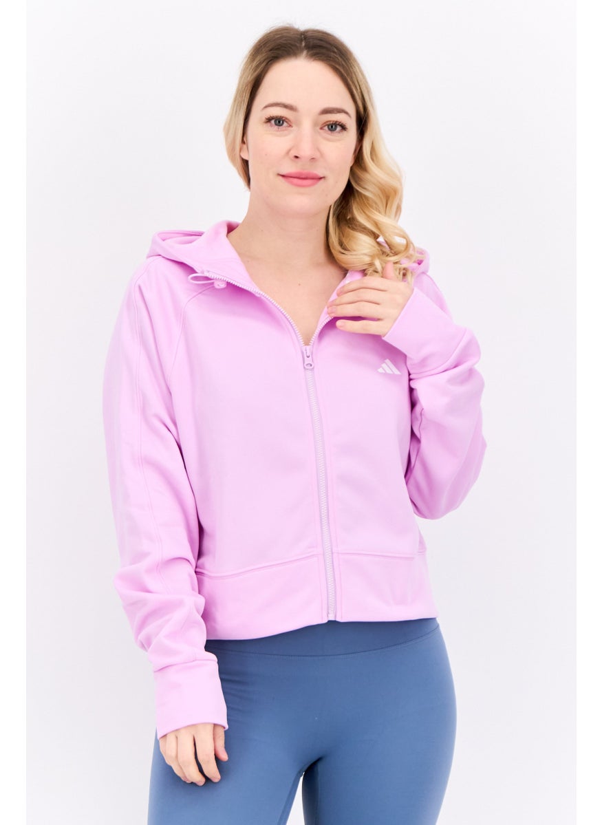 Adidas - Women Sportswear Fit Long Sleeve Training Sweatshirt, Purple - Image 1
