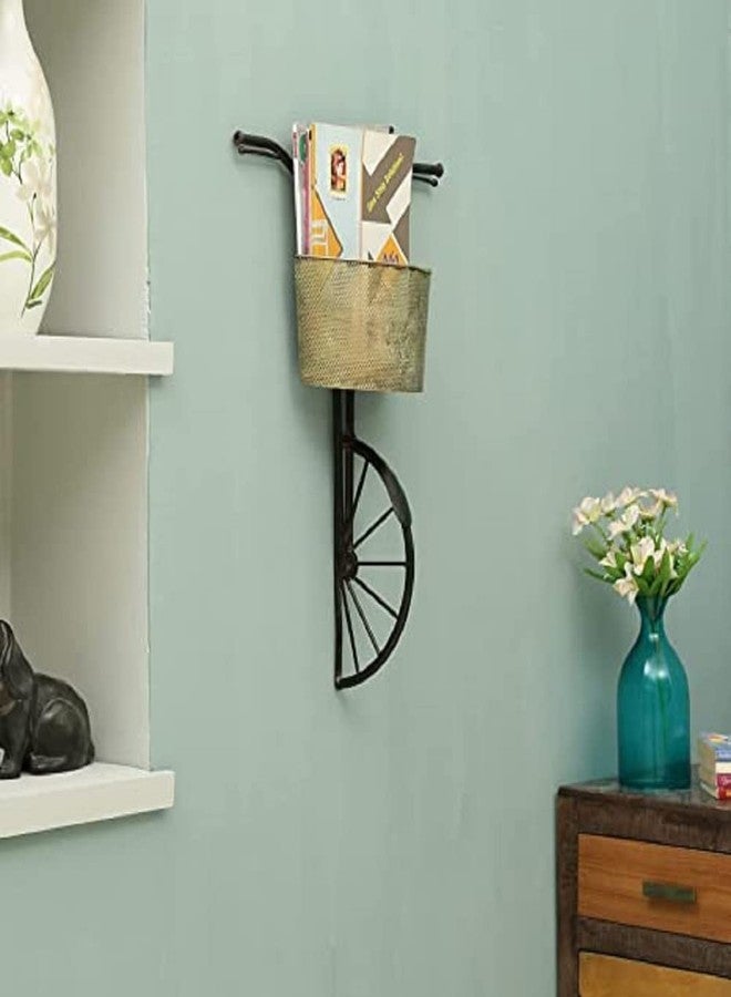 RHD |Metal Abstract Floral Art/Wall Hanging/Wall Sculpture/,(|CYCLE BASKET MIN) Perfect for Restaurant, office, café & size (15 * 5.5 * 21) - Image 2