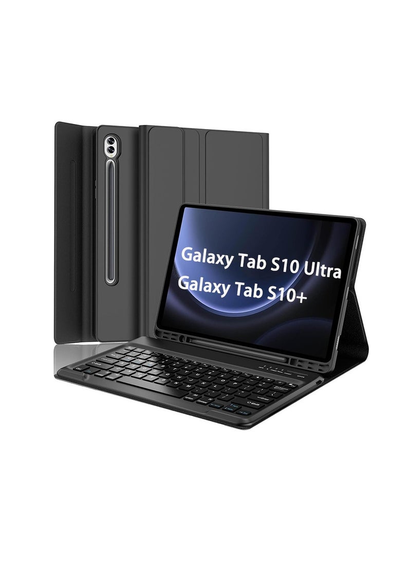 General For Samsung Galaxy Tab S10+ 12.4 inches/2024+ protective case, detachable Bluetooth keyboard, pen slot leather case  - Image 1