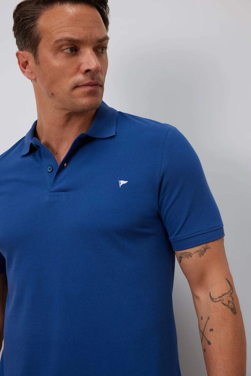 ديفاكتو Slim Fit Short Sleeve Polo T-Shirt