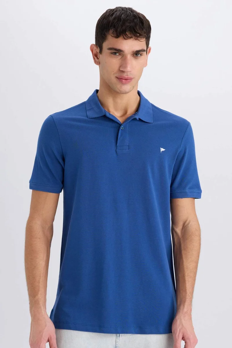 ديفاكتو Slim Fit Short Sleeve Polo T-Shirt