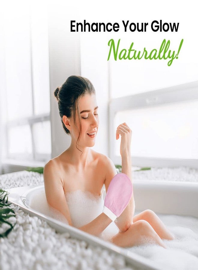MIRARIYA exfoliating gloves for dead skin scrub cleaning washing for women baby girls boys, mitt magic peeling glove Exfoliator Scrubber for Deep Cleansing and a Healthy(3pcs-multi) - Image 2