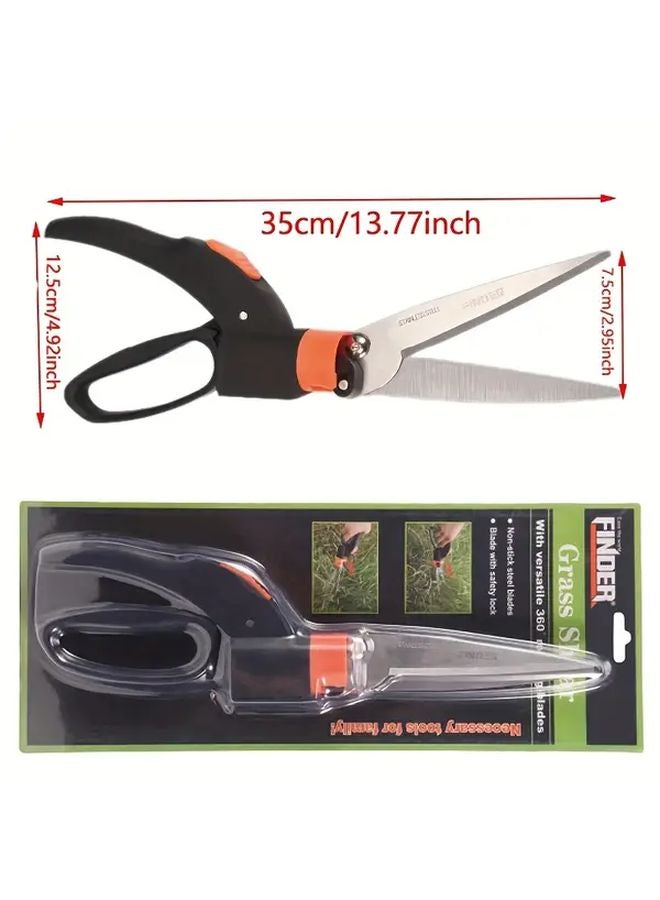 360 Rotating Heavy Duty Gardening Scissors Stainless Steel Blades Boxed Insert Card Version - Image 4