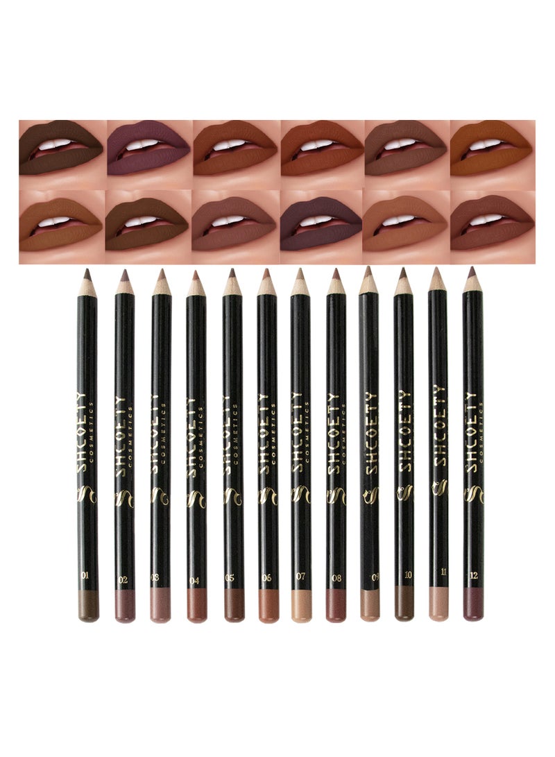 SHCOETY 12 Colors Lipstick Pencil Long Lasting for Women and Girl - Image 5