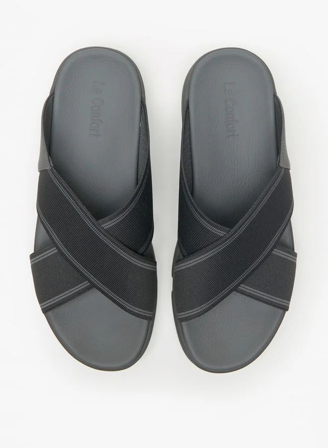 Le Confort Men's Cross Strap Slip-On Sandals