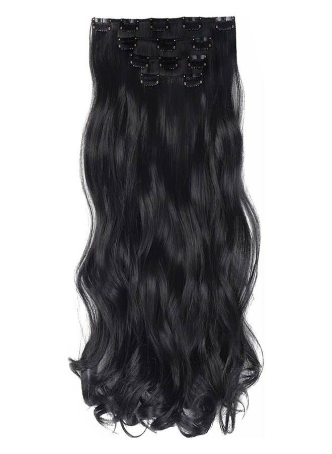 برافراجيا شعر مستعار كامل الرأس للنساء من برافراجيا، قطع شعر صناعية بطول 22 بوصة مع 5 مشابك، شعر مستعار رخيص ورقيق وغير متشابك للنساء والفتيات (أسود) - Image 1