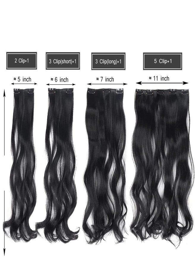 برافراجيا شعر مستعار كامل الرأس للنساء من برافراجيا، قطع شعر صناعية بطول 22 بوصة مع 5 مشابك، شعر مستعار رخيص ورقيق وغير متشابك للنساء والفتيات (أسود) - Image 3