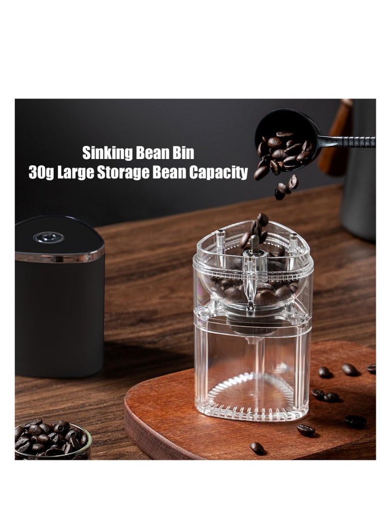 Excefore Electric Coffee Grinder Portable Mini Burr Coffee Bean Grinders with Adjustable Grind Size USB Rechargeable Simple Push Button Operation for Home Office or Travel 30g 155ML - Image 3