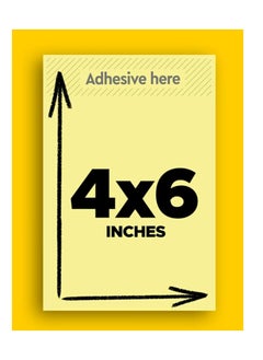 Fantastick 100-Piece Ruled Sticky Notes 4x6 Inch Size Yellow  - Image 2