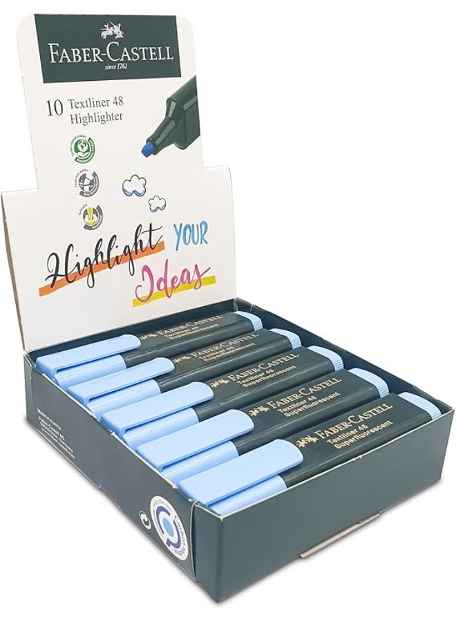 FABER-CASTELL TEXTLINER 48 HIGHLIGHTER BLUE - PACK OF 10 - Image 2