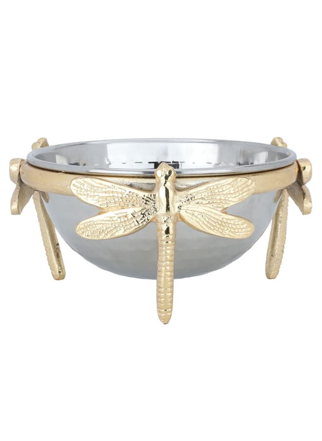 Alsaif Gallery Round acetyl bowl small golden butterfly legs  - Image 1