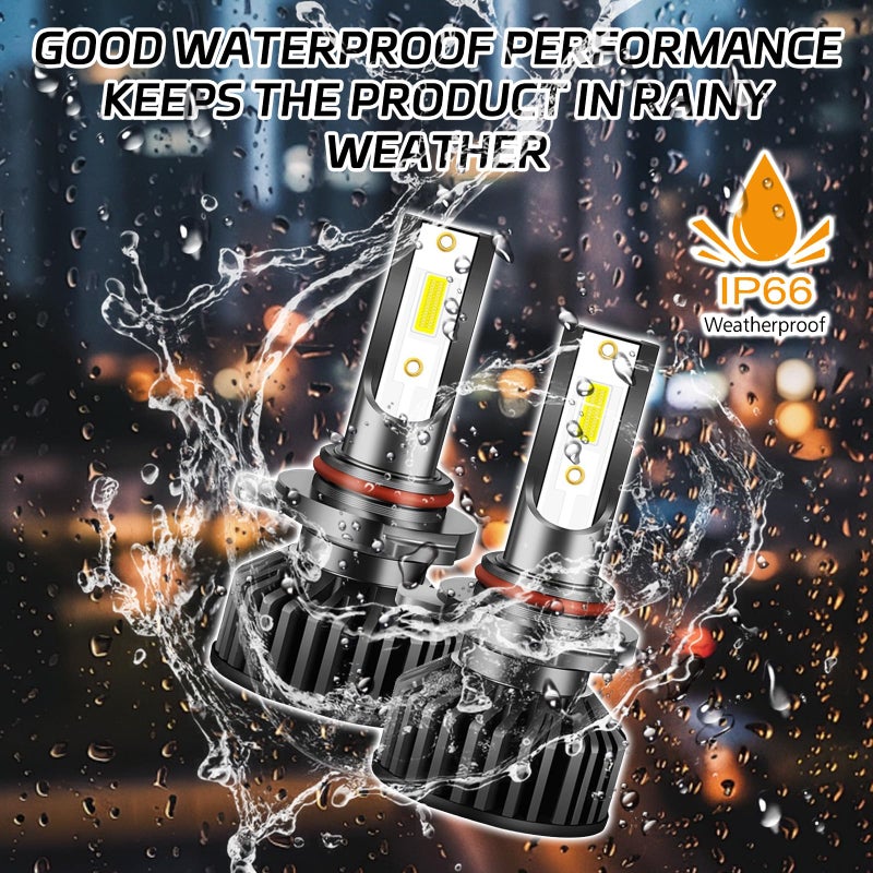 HHZL 9006 Light Bulbs Compatible for 2006-2015 Toyota RAV4 Super Brightness 6000K Car Front led Headlight With Built-In Driver, High and Low Beam Fog Light Bulbs Replacement, Plug and Play - Pack of 2 - Image 3