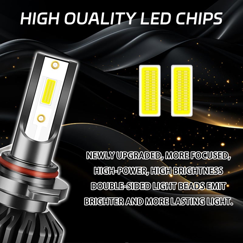 HHZL 9006 Light Bulbs Compatible for 2006-2015 Toyota RAV4 Super Brightness 6000K Car Front led Headlight With Built-In Driver, High and Low Beam Fog Light Bulbs Replacement, Plug and Play - Pack of 2 - Image 5