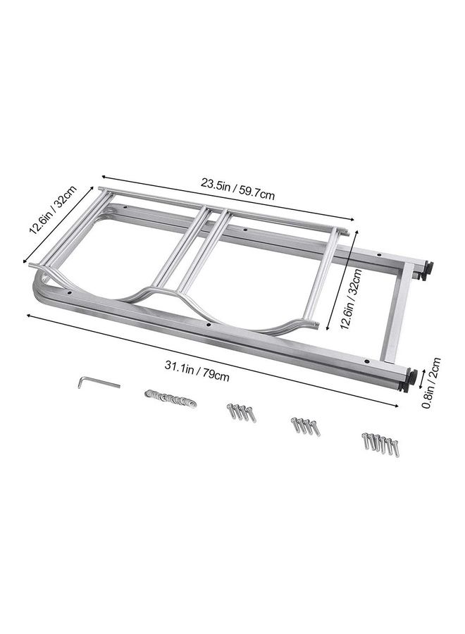 ماستون حامل معدني لزجاجات المياه مكون من 6 أقسام رمادي 79x63.5سم - Image 4