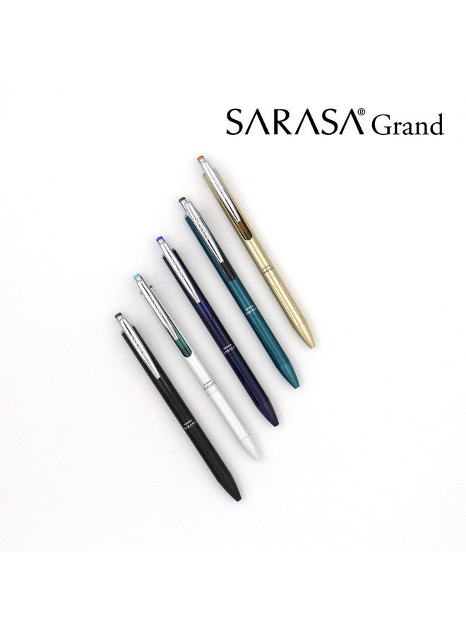 زيبرا بن قلم زيبرا ساراسا جراند، قلم حبر جل قابل للسحب، أسطوانة ذهبية، رأس متوسط، 0.7 مم، حبر أسود، عبوة واحدة (45511) - Image 3