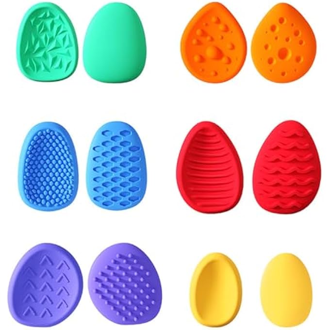Nurnesy 6 Pack Soft Silicone Sensory Stones - Stress Relief Fingertip Toys for Kids - Ideal for Anxiety Relief and Creative Play - Image 1