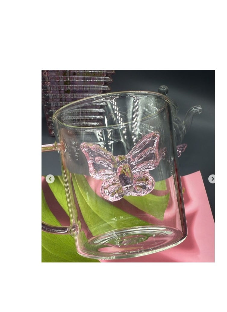 Generic - High Quality Glass Butterfly Cup Set - 2 Pieces - Image 1
