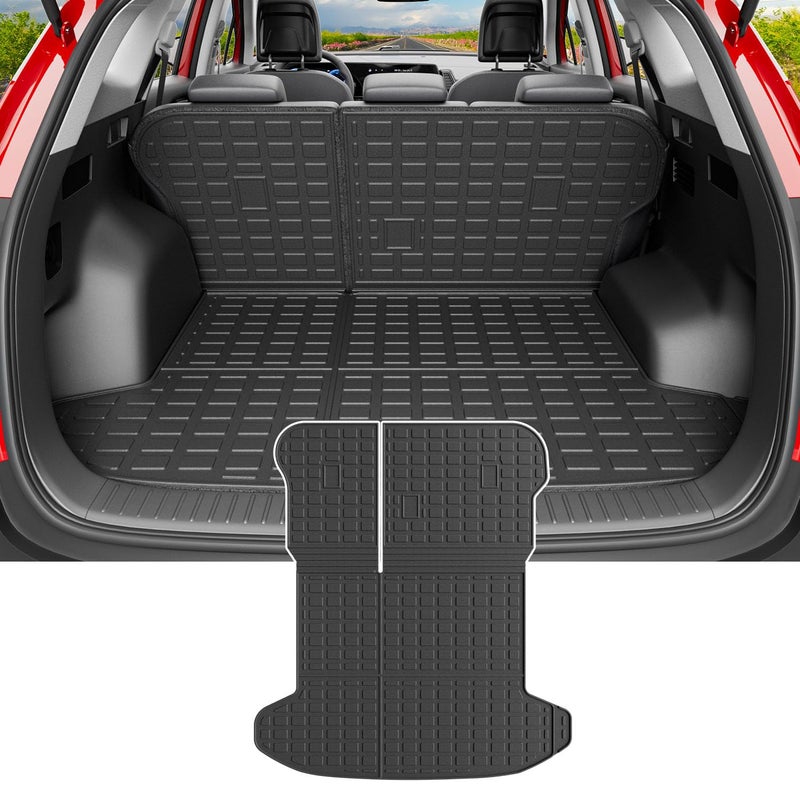 powoq Cargo Mat Compatible with 20232026 Kia Sportage Trunk Liner with Backrest Mat TPE Replacement for 20232026 Kia Sportage Accessories Trunk Mat with Backrest Mat