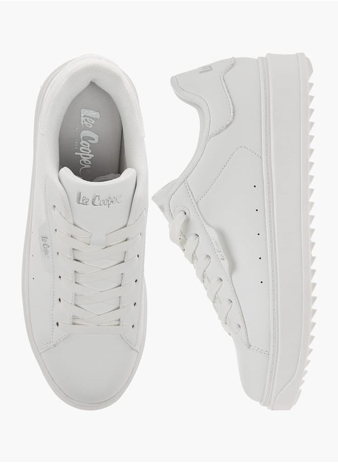 Lee Cooper Women's Panelled Sneakers with Lace-Up Closure  - Image 2