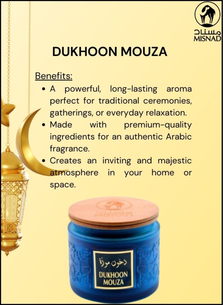 Misnad MISNAD DUKHOON MOUZA Arabic Incense – 150g Premium Bakhoor | Long-Lasting, Exquisite Fragrance for Home & Special Occasions - Image 2