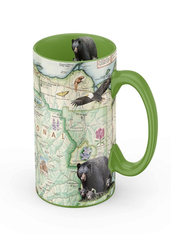 Xplorer Maps Olympic National Park Map Ceramic Mug (16oz) – BPA-Free Coffee Cup for Hot & Cold Drinks – Perfect for Office, Home, or Gift - Image 1