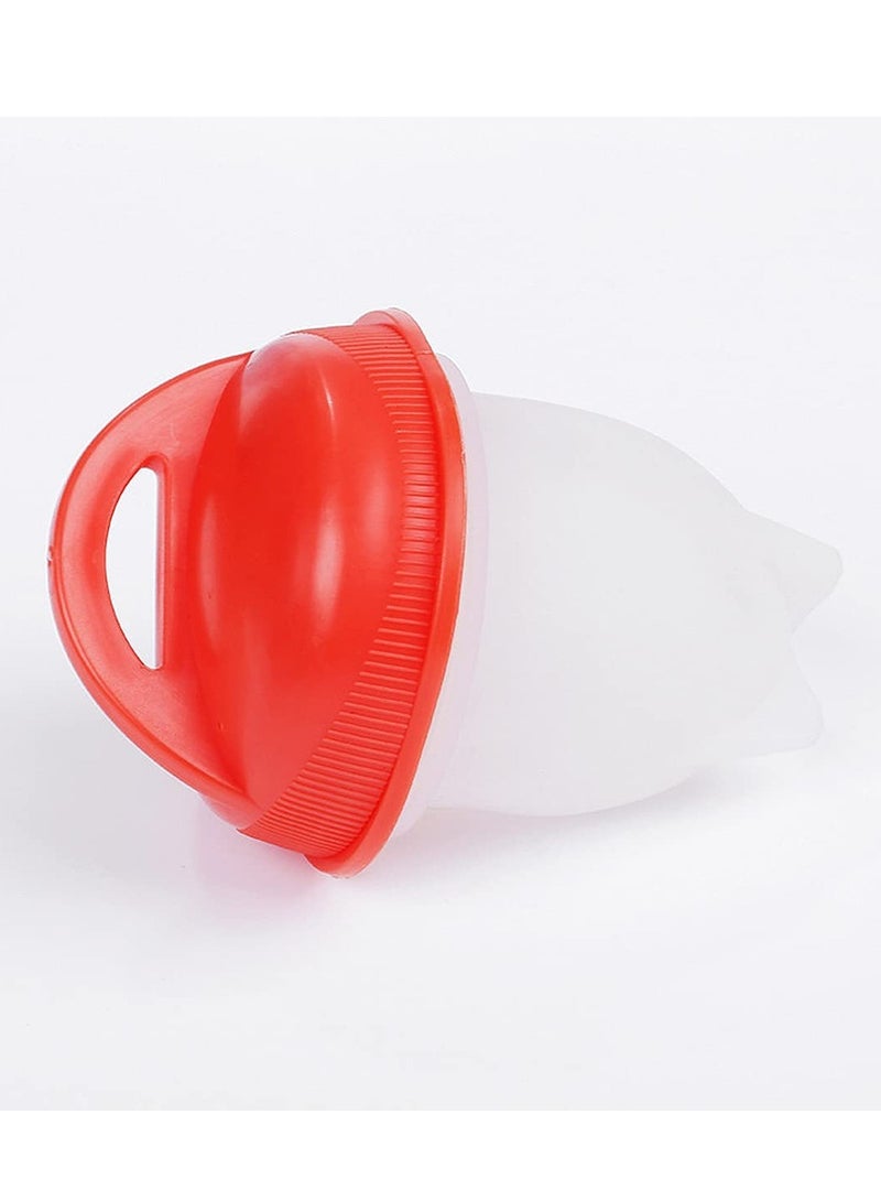 Excefore مجموعة غلاية البيض 6 قطع جهاز طبخ البيض غلاية بيض بدون قشرة كوب بيض سيليكون صغير محمول كأس طبخ البيض السريع أدوات مطبخ مطبوخة للإفطار - Image 5