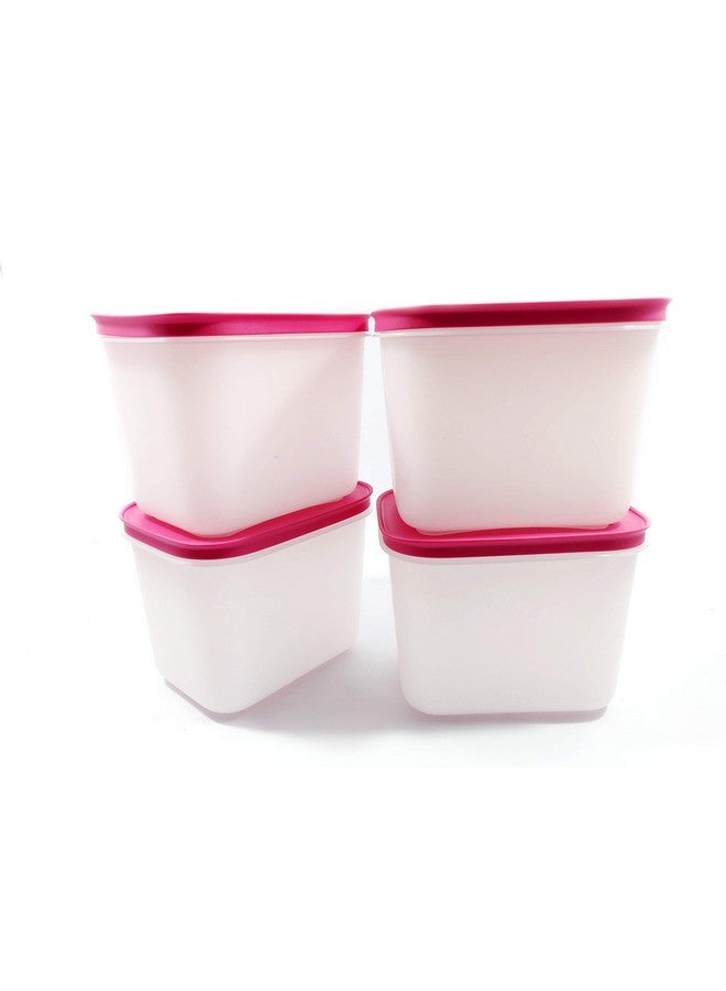 Tupperware توبيروير. حاوية بلاستيكية مع منديل - 1.1 لتر، مجموعة من 4، أبيض - Image 3