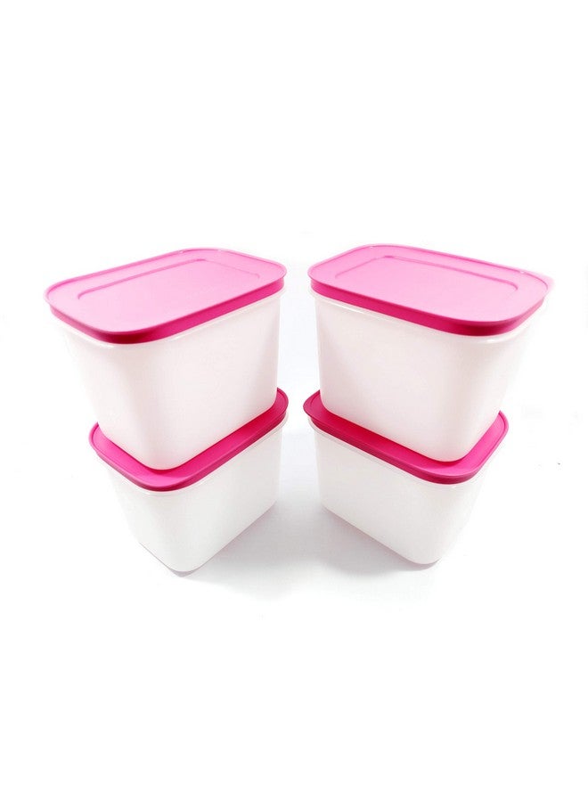 Tupperware توبيروير. حاوية بلاستيكية مع منديل - 1.1 لتر، مجموعة من 4، أبيض - Image 2