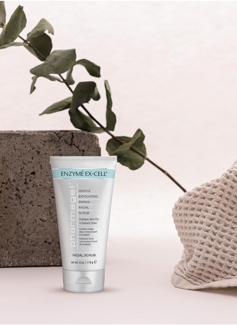 Pharmagel Pharmagel Enzyme Ex-Cell - Gentle Papaya Face Exfoliator Scrub for All Skin Types - 6 Ounces  - Image 3