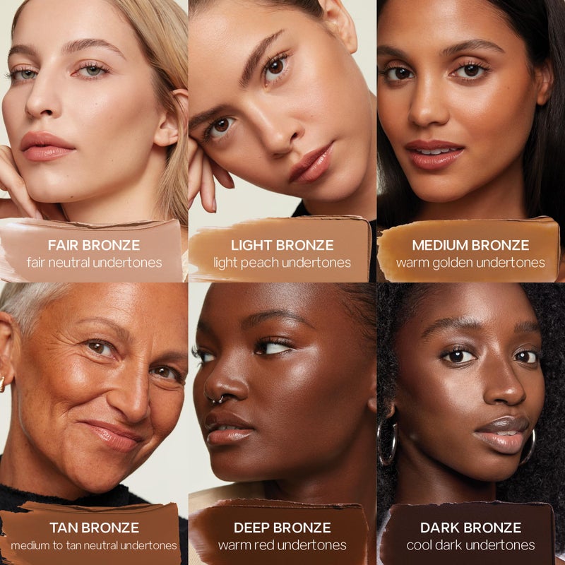 Saie Sun Melt Cream Bronzer - Buildable Balm Face Bronzer for Effortless Sculpting - Cream Contour Enriched with Vitamin C, Nourishing Skincare Ingredients & a Natural Finish - Fair Bronze (1 oz) - Image 4