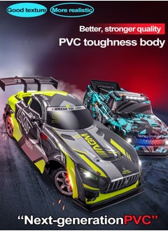 Harvestoy Harvestoy 1:16 RC Drift Car, 25KM/H 4WD High Speed Remote Control Cars for Kids, with LED Lights, Two Batteries, Extra Tires, Drift RC Cars for Adults  - Image 2
