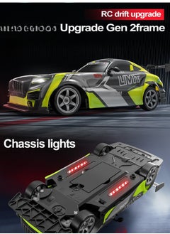 Harvestoy Harvestoy 1:16 RC Drift Car, 25KM/H 4WD High Speed Remote Control Cars for Kids, with LED Lights, Two Batteries, Extra Tires, Drift RC Cars for Adults  - Image 4