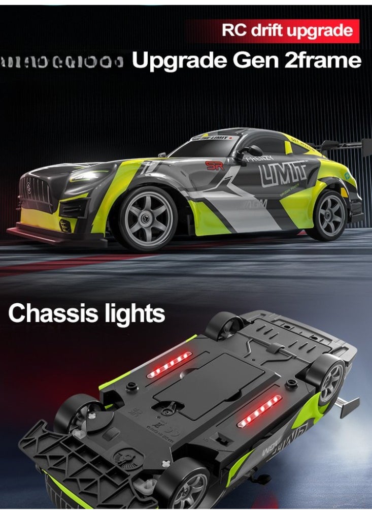 Harvestoy Harvestoy 1:16 RC Drift Car, 25KM/H 4WD High Speed Remote Control Cars for Kids, with LED Lights, Two Batteries, Extra Tires, Drift RC Cars for Adults  - Image 4