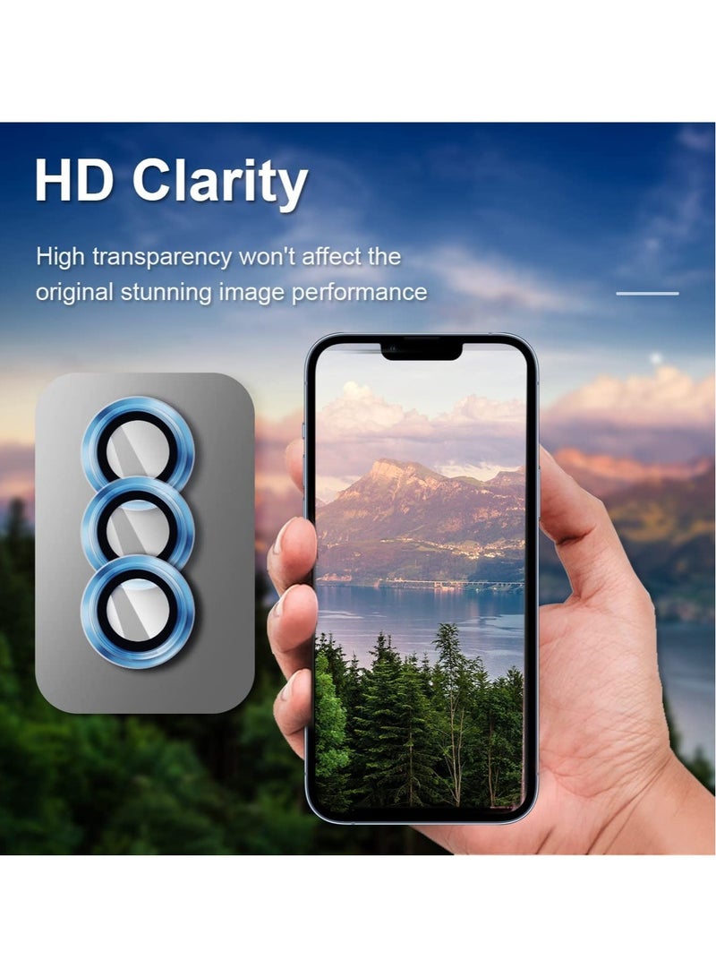 Camera Lens Protector for iPhone 13 Pro 6.1"& iPhone 13 Pro Max 6.7", Tempered Glass Camera Lens Protector Aluminum Alloy Lens Ring Cover - Image 4