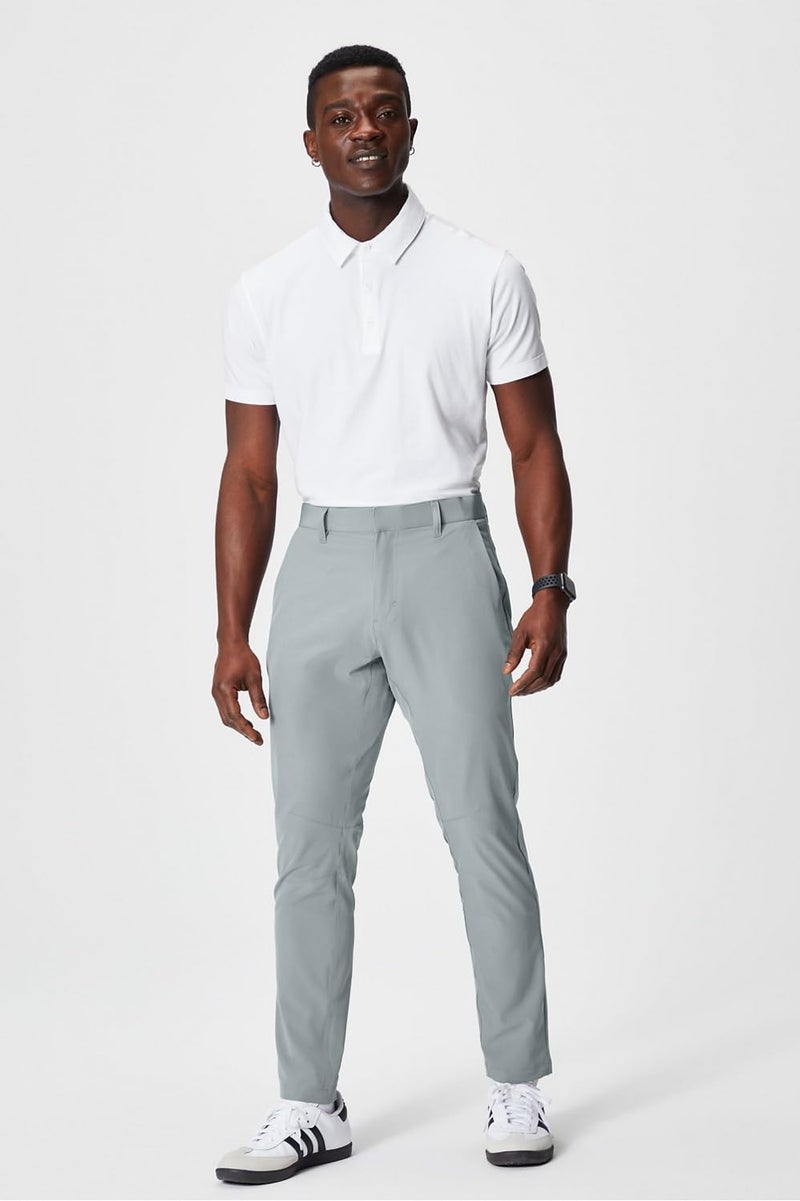 Fabletics Men's The Only Pant (Slim Fit), External Pocket, Water-Repellent, Zip Pockets, Lightweight, Shadow Grey, 32X32, Regular - Image 1