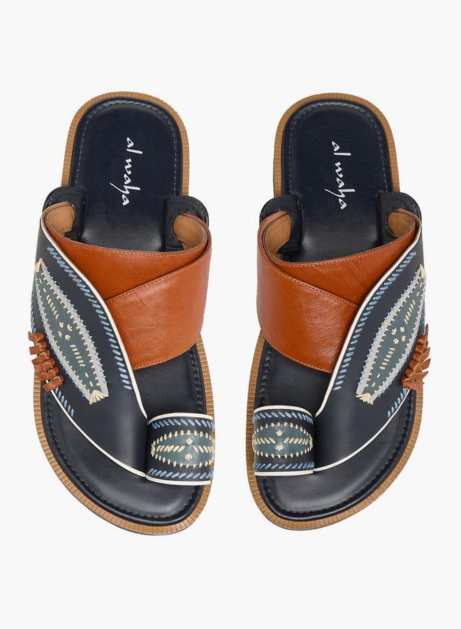 Al Waha Men Leather Arabic Sandals Ramadan Collection - Image 2