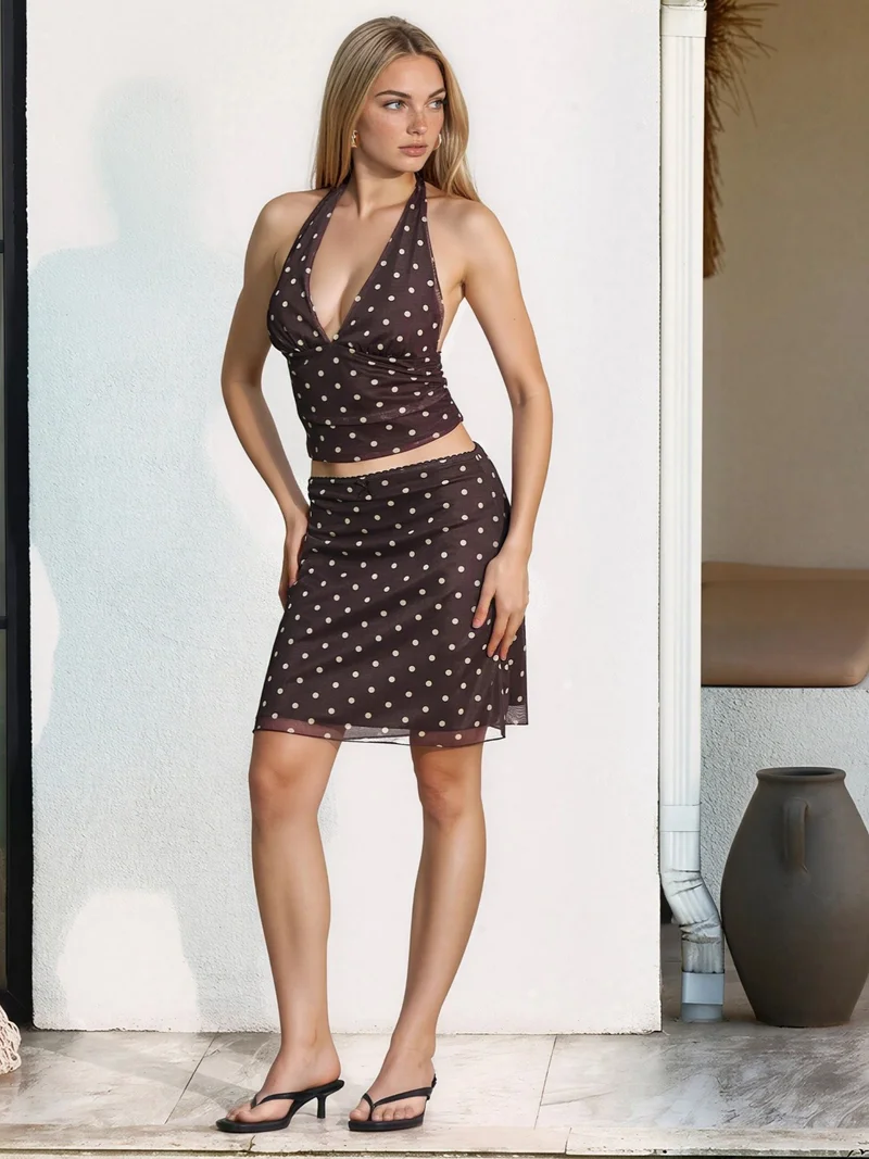 Polka Dot Mini Skirt
