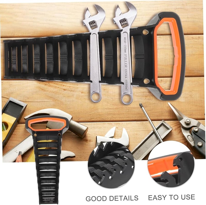 Heavy Duty Wall Mount Wrench Organizer Tool Tray With Multiple Slots Storage Shelf - Image 3