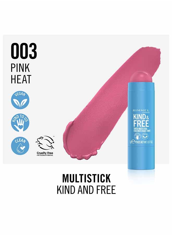 RIMMEL LONDON قلم متعدد الاستخدامات كايند آند فري 003 - بينك هيت (وردي ساطع)  - Image 3