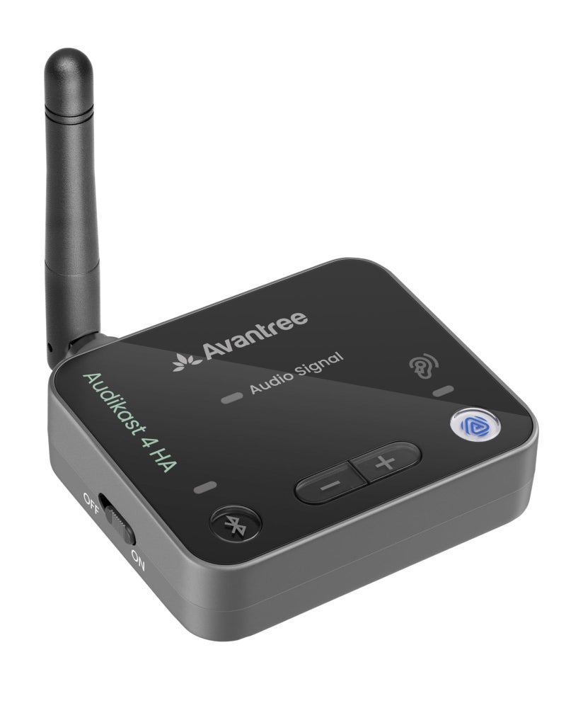 Avantree Audikast 4HA â€“ Auracast TV Transmitter & Streamer for Selected Hearing Aids, Personal TV Listening at Your Own Volume, Optical & AUX, Future-Ready & Upgradeable - Image 1