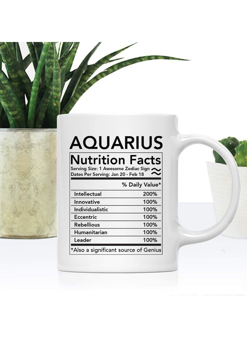 SHOP NEW ARRIVALS Astrological Zodiac Star Sign 11oz. Coffee Mug Gift,  Aquarius Characteristics Nutritional Facts, 1-Pack, Horoscope Aquarius  Birthday Office Cup Gifts Ideas | Best Price UAE | Dubai, Abu Dhabi