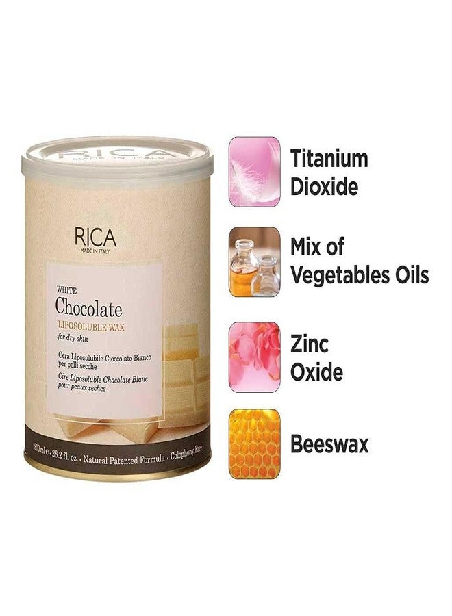 METROL Rica Liposoluble Wax-White Chocolate-For Dry Skin 800 ML (28.2 Fl.oz. - Image 2