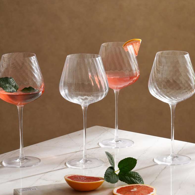 Pan Home طقم كؤوس زجاجية شفاف مكون من 4 قطع للضيافة