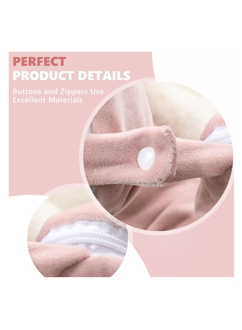 SYOSI, Travel Neck Pillow Blanket, Pillows and Blanket 2 in 1, for Long Flight Fleece Soft Large Essentials for Airplane with Hat Keep, for Car Train Travel - Image 3