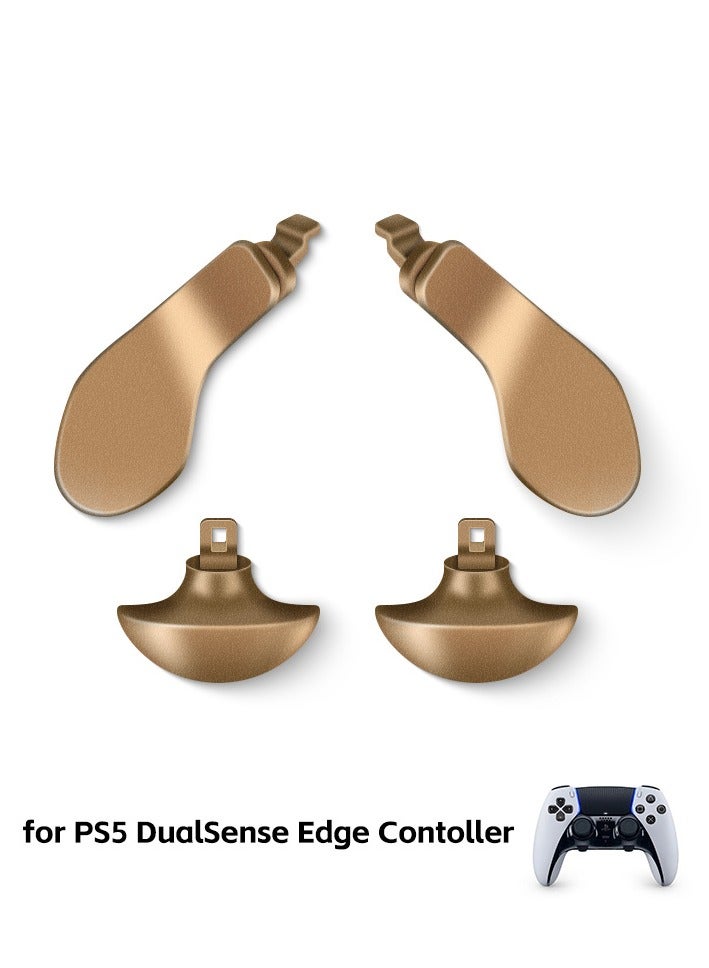PS5 Edge Elite Golden Metal Paddle Extension Gaming Controller with Back Buttons - Image 1